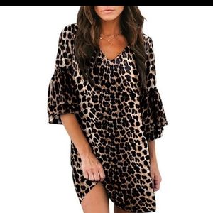 Belongsci Bell Sleeve mini dress